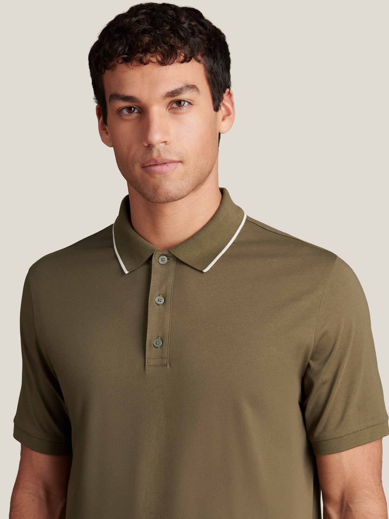 Peckham Rye Mercerised Cotton Tipped Sea Turtle Polo Shirt